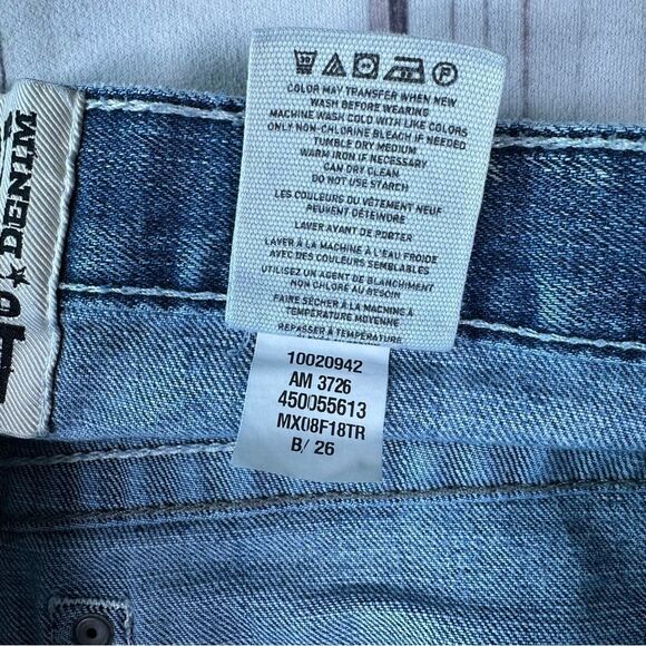 Ariat M2 Relaxed Boot Cut Jeans Mens Sz 33x32 Light Wash Denim Workwear Western - Picture 9 of 11